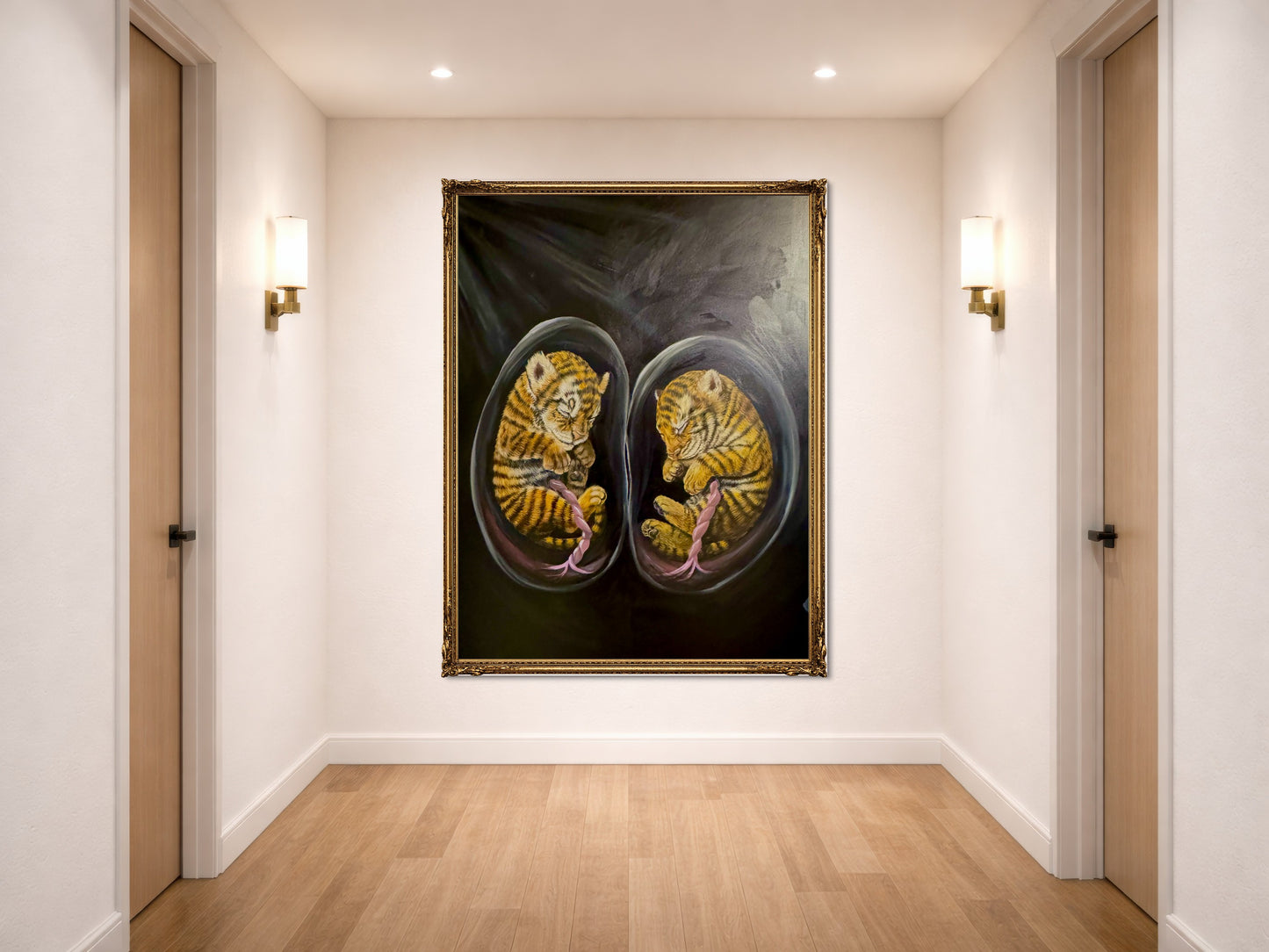 Genesis Collection | Tiger Cubs Original Animal Painting