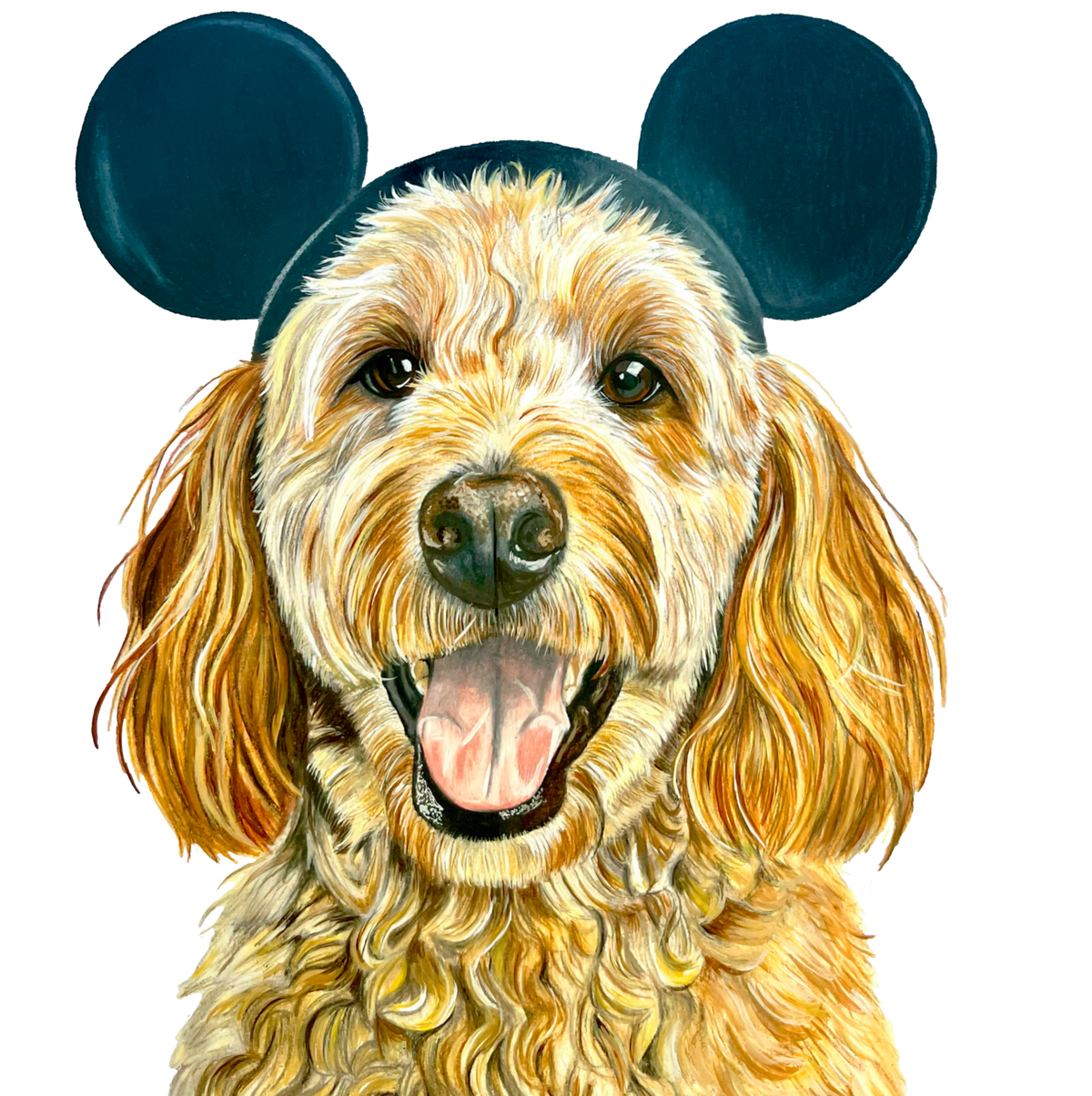 GoldenDoodle Magic — Professional Art Print | Goldendoodle Dog Art