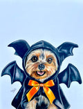 YorkieBoo! — Original Halloween Yorkie Colored Pencil Artwork | 11 × 14