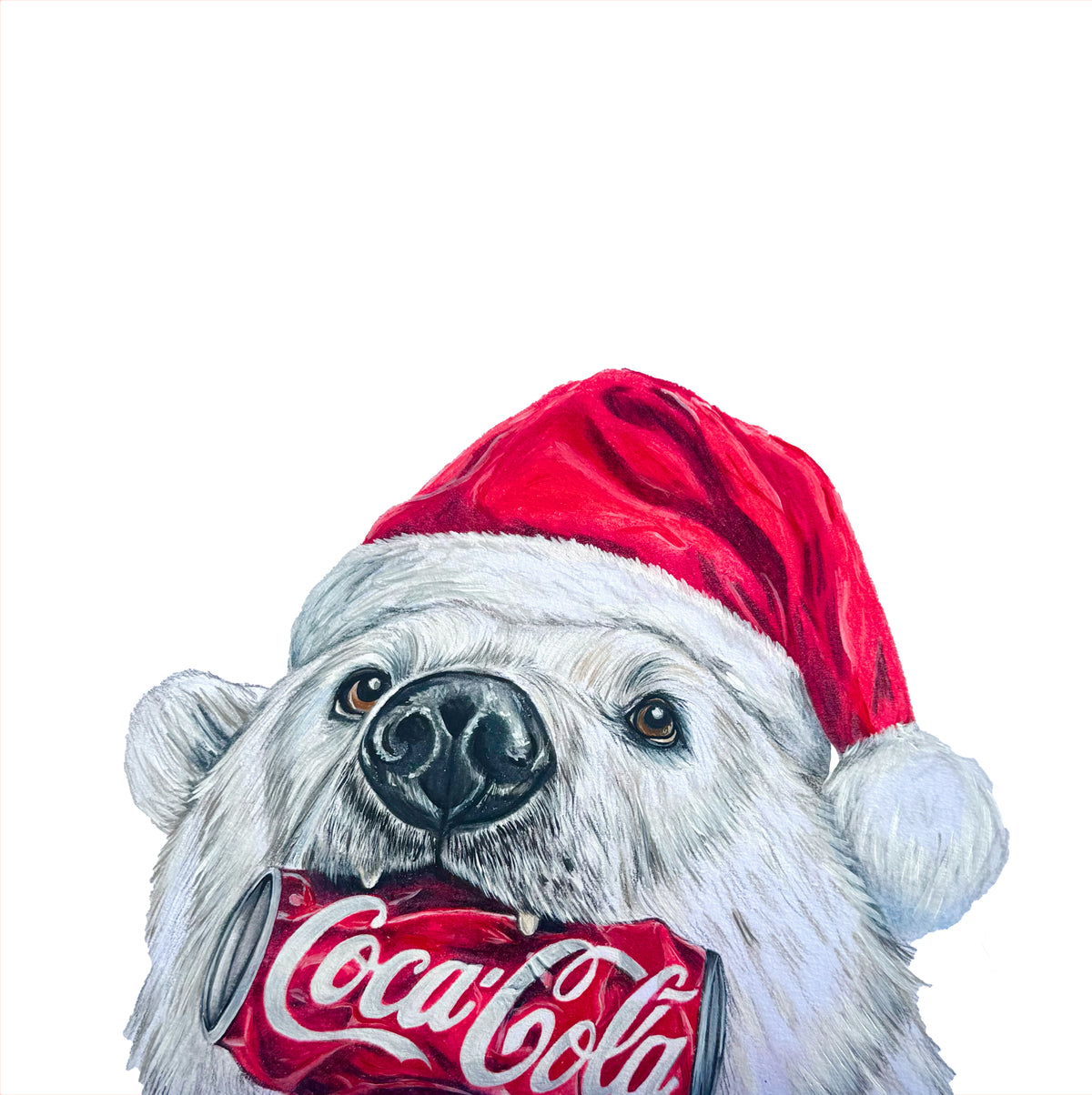 Christmas Nostalgia — Original Polar Bear Colored Pencil Artwork | 11 × 14