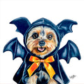YorkieBoo! — Halloween Yorkie Art Print | Cute Dog Halloween Decor