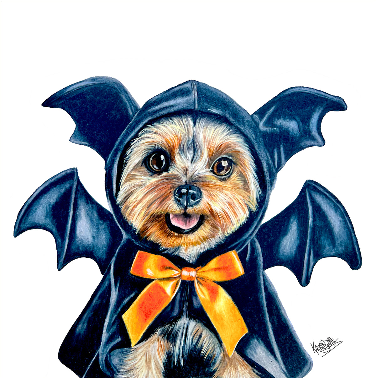 YorkieBoo! — Halloween Yorkie Art Print | Cute Dog Halloween Decor