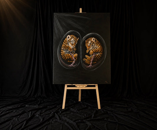 Genesis Collection | Tiger Cubs Original Animal Painting