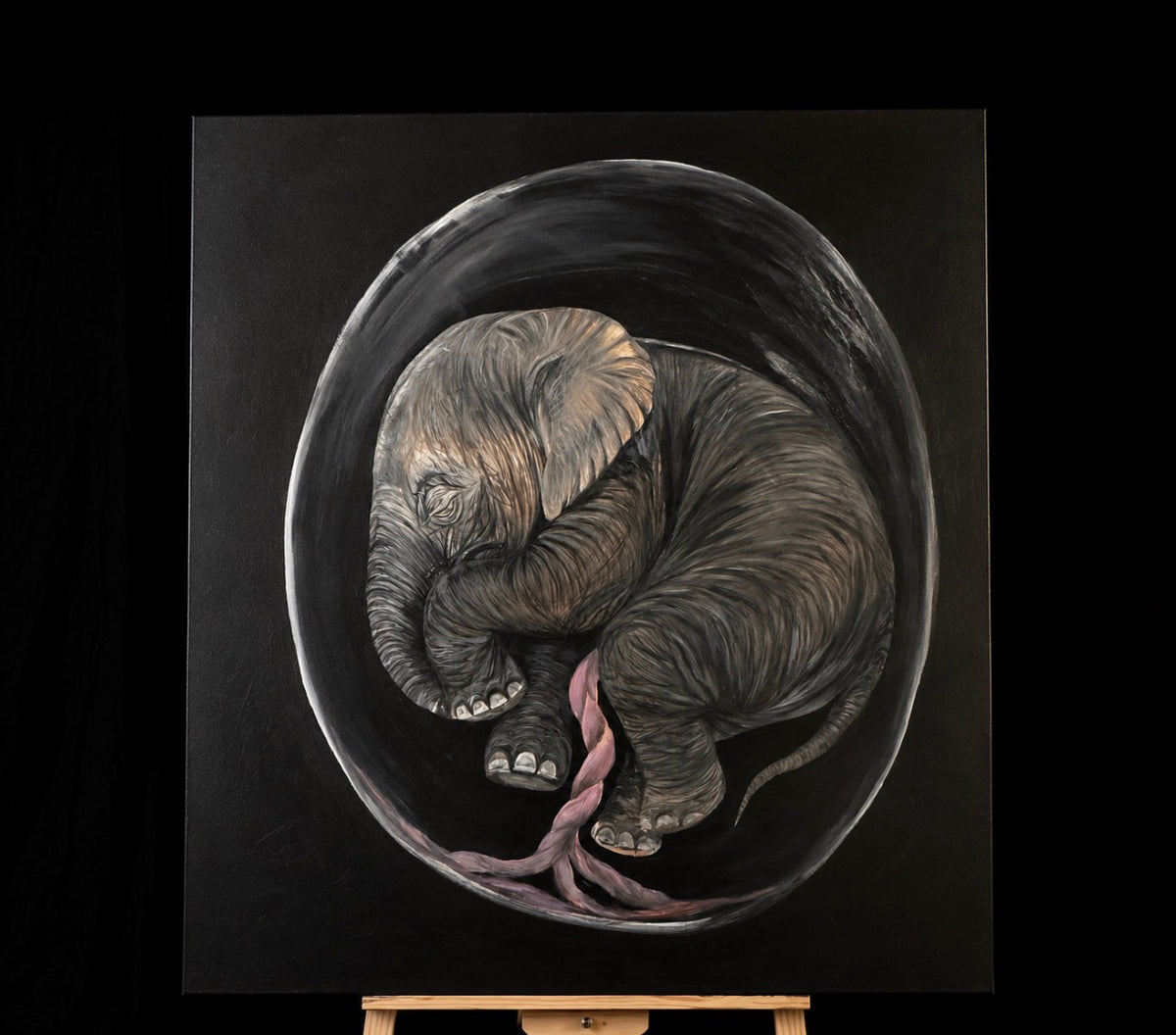 Genesis Collection | Elephant Original Wildlife Painting